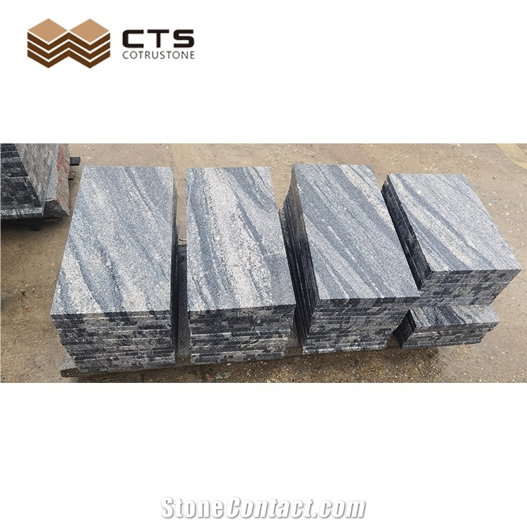Grey Silver China Juparana Granite Tiles Nice Pattern